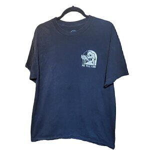 Sketchy Tank Men T-Shirt Black Pie Till I Die Skeleton Pizza Graphic Size L